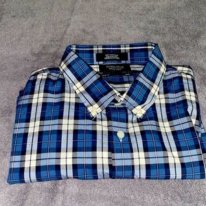 Nordstrom XXL Blue Plaid Casual Button Down Long Sleeve
